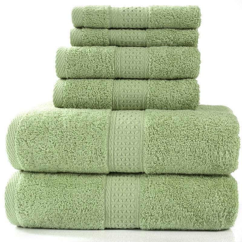 image-Cotton absorbent towel set of 3 pieces and 6 pieces