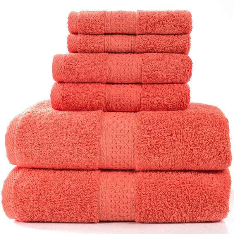 image-Cotton absorbent towel set of 3 pieces and 6 pieces