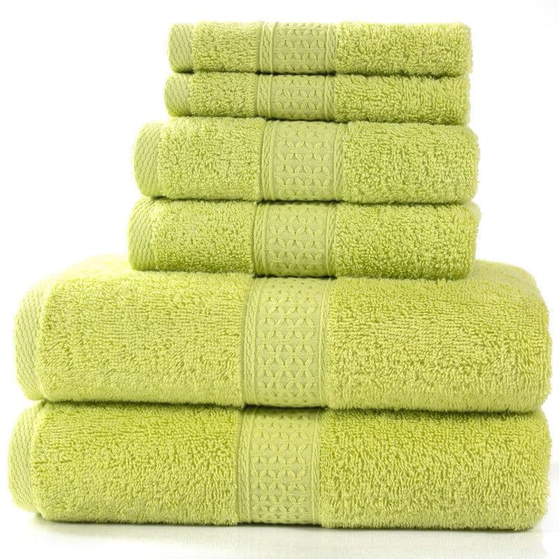 image-Cotton absorbent towel set of 3 pieces and 6 pieces