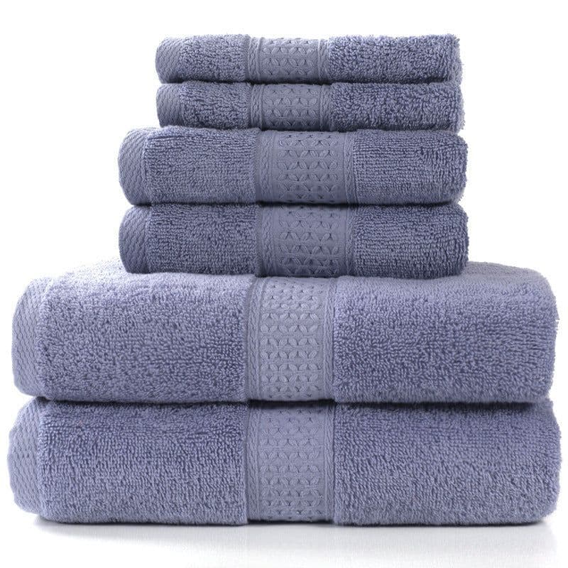 image-Cotton absorbent towel set of 3 pieces and 6 pieces