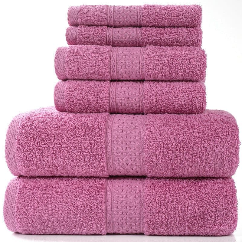 image-Cotton absorbent towel set of 3 pieces and 6 pieces