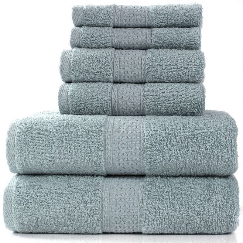 image-Cotton absorbent towel set of 3 pieces and 6 pieces