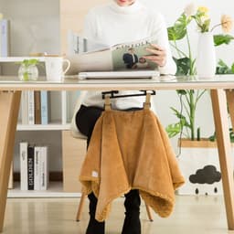 image-Flannel Heating Warm Foot Warm Up Blanket Lunch Break Shawl Electric Blanket