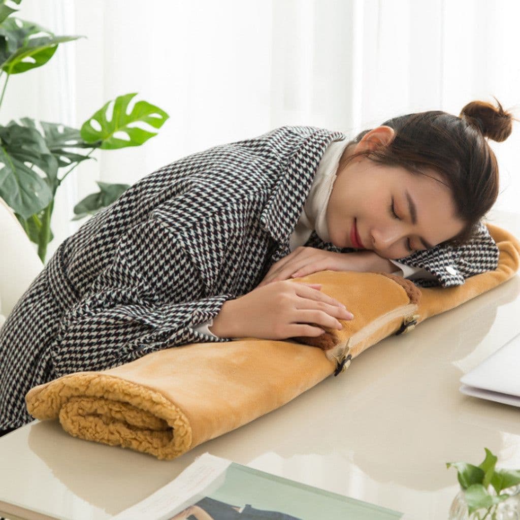 image-Flannel Heating Warm Foot Warm Up Blanket Lunch Break Shawl Electric Blanket