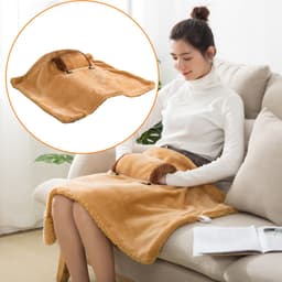 image-Flannel Heating Warm Foot Warm Up Blanket Lunch Break Shawl Electric Blanket