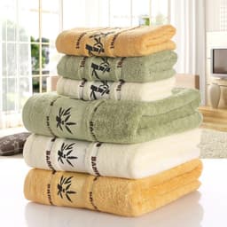 image-Bamboo charcoal fiber bath towel