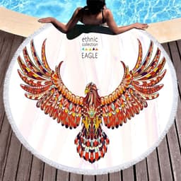 image-Round printed beach towel
