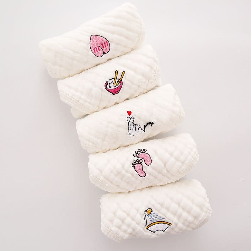 image-Children's Towel Embroidery Baby Saliva Towel