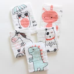image-Children's Towel Embroidery Baby Saliva Towel
