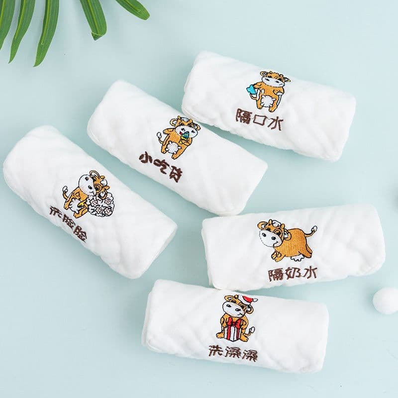 image-Children's Towel Embroidery Baby Saliva Towel