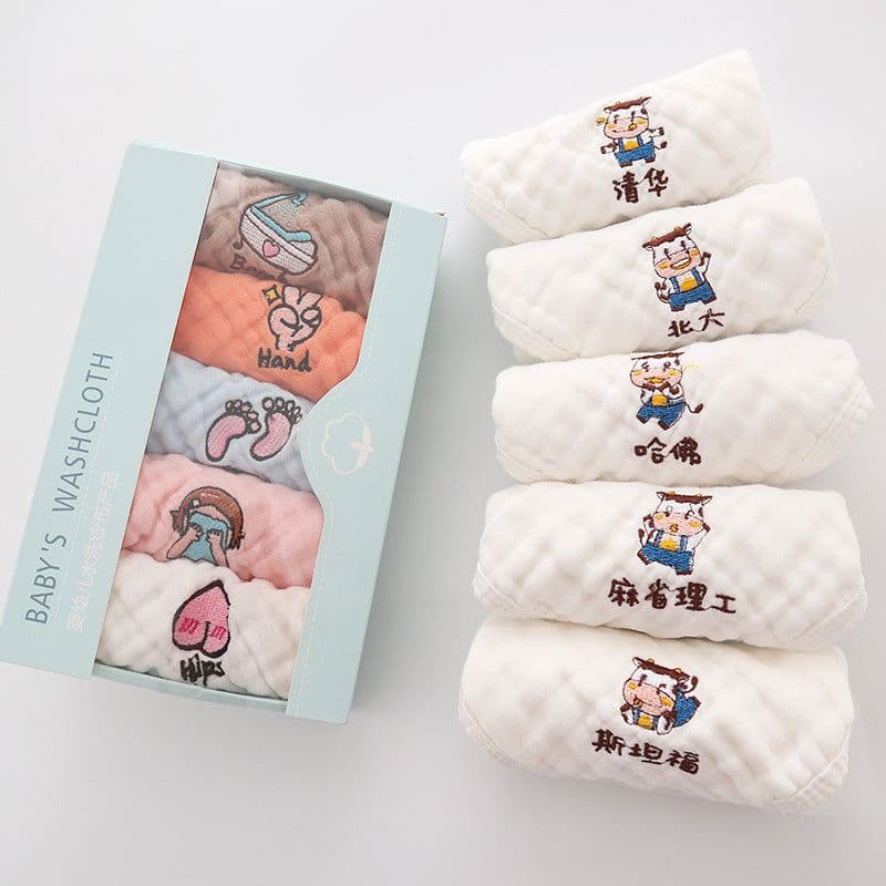 image-Children's Towel Embroidery Baby Saliva Towel