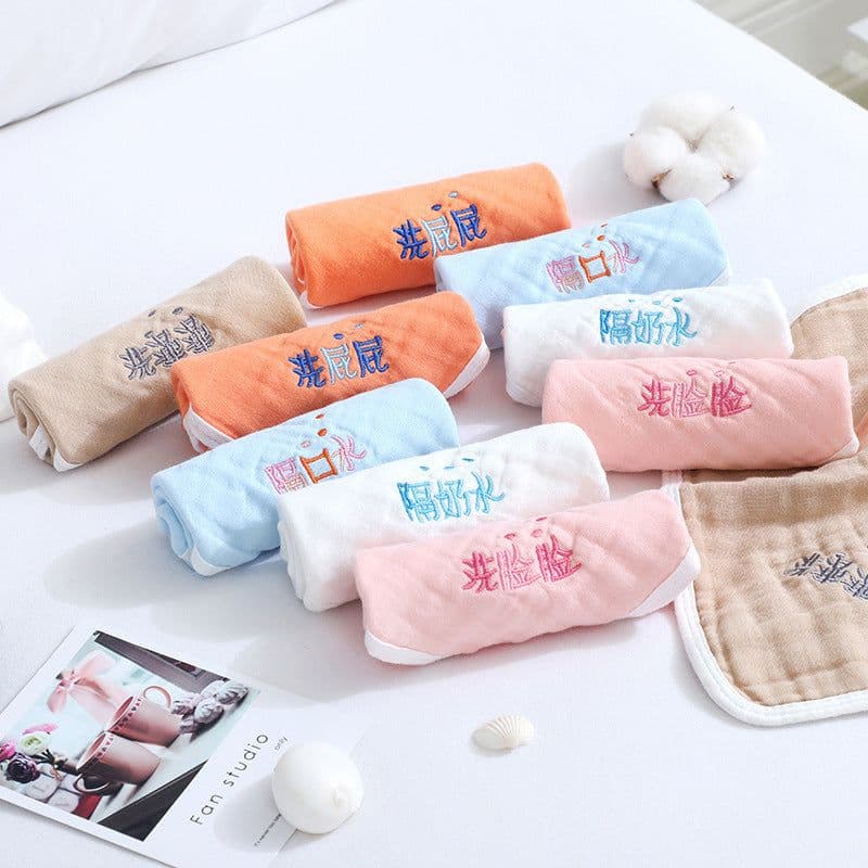 image-Children's Towel Embroidery Baby Saliva Towel