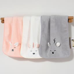 image-Coral Fleece Cute Cartoon Children Face Towel