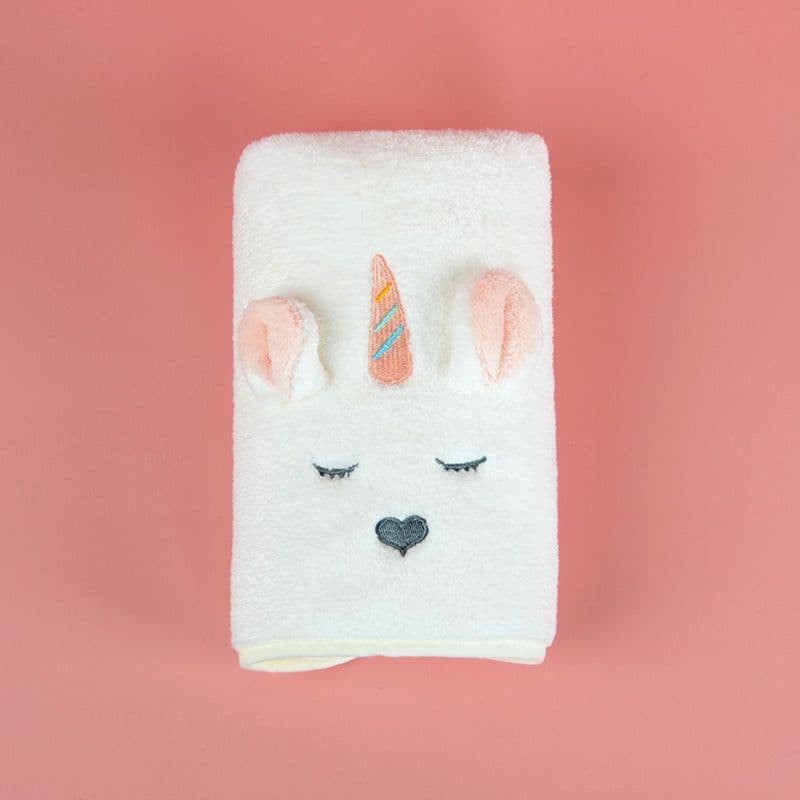 image-Coral Fleece Cute Cartoon Children Face Towel