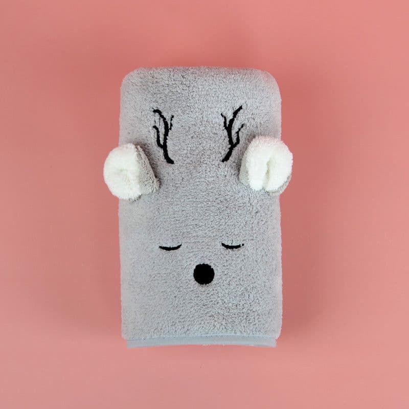 image-Coral Fleece Cute Cartoon Children Face Towel