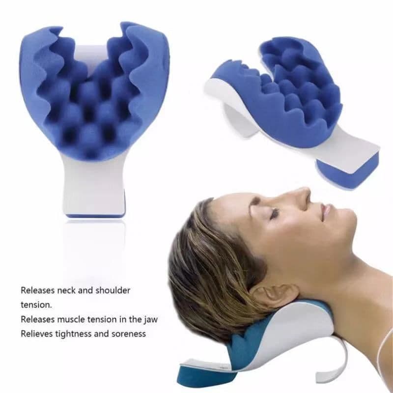 image-Support Pillow Blue Headrest Cushion Cervical Pillow
