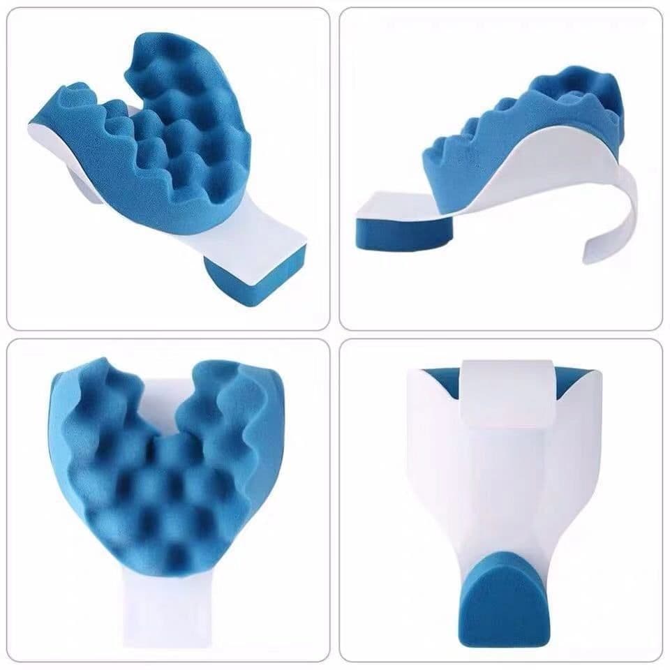 image-Support Pillow Blue Headrest Cushion Cervical Pillow