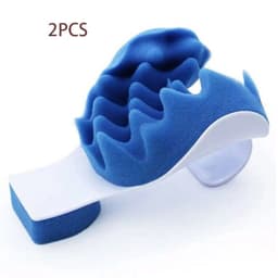 image-Support Pillow Blue Headrest Cushion Cervical Pillow