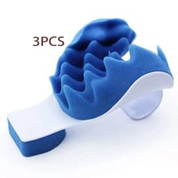 image-Support Pillow Blue Headrest Cushion Cervical Pillow