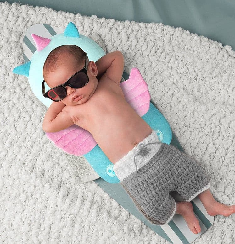 image-Baby Breathable Tencel Anti-fall Protection Pillow