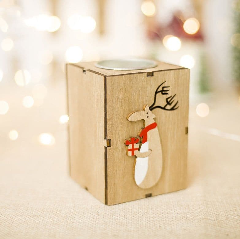 image-Mini Christmas Tree Elk Candlestick Decoration Merry Christmas Gifts