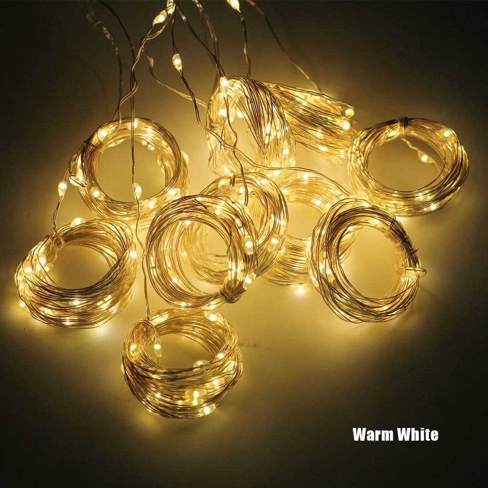 image-LED Curtain Garland On The Window USB String Lights Remote Control Christmas Decorations For Home Room