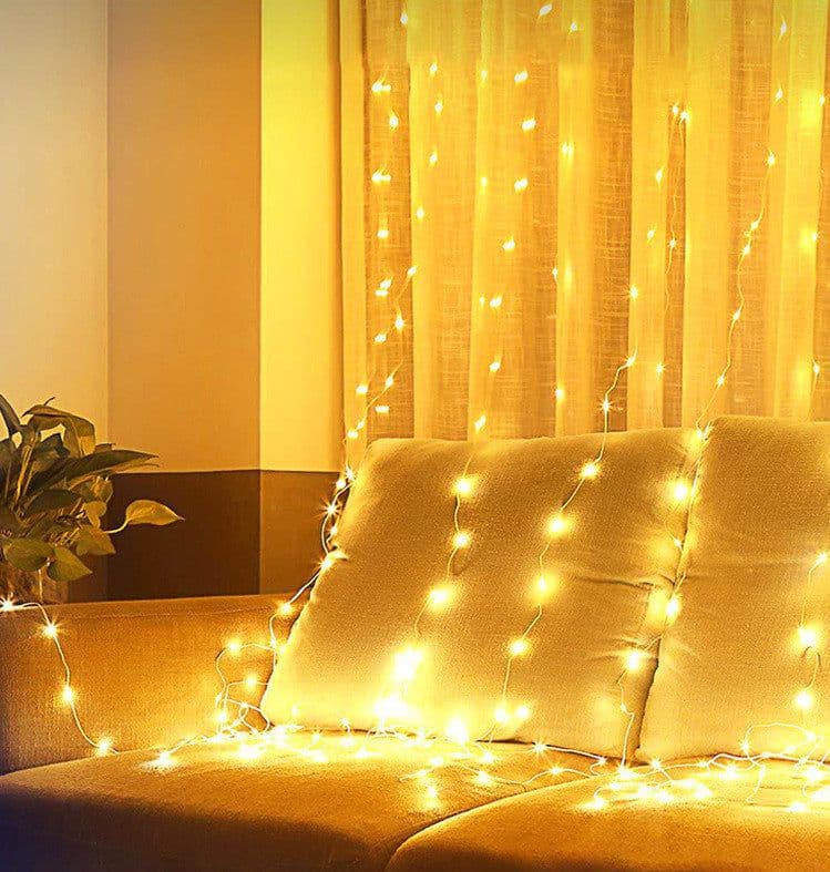 image-LED Curtain Garland On The Window USB String Lights Remote Control Christmas Decorations For Home Room