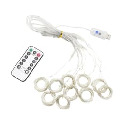 image-LED Curtain Garland On The Window USB String Lights Remote Control Christmas Decorations For Home Room