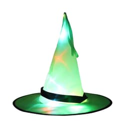 image-Halloween Decoration Witch Hat LED Lights Halloween Elf Ears Kids Home Party Decor Supplies Outdoor Tree Hanging Ornament