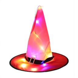 image-Halloween Decoration Witch Hat LED Lights Halloween Elf Ears Kids Home Party Decor Supplies Outdoor Tree Hanging Ornament