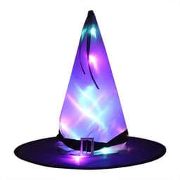 image-Halloween Decoration Witch Hat LED Lights Halloween Elf Ears Kids Home Party Decor Supplies Outdoor Tree Hanging Ornament