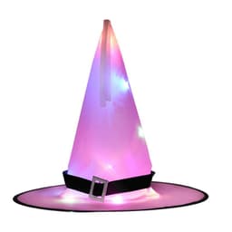 image-Halloween Decoration Witch Hat LED Lights Halloween Elf Ears Kids Home Party Decor Supplies Outdoor Tree Hanging Ornament