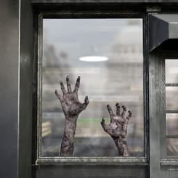 image-Halloween Ghost Hand Wall Sticker Horror Glass Wall Sticker