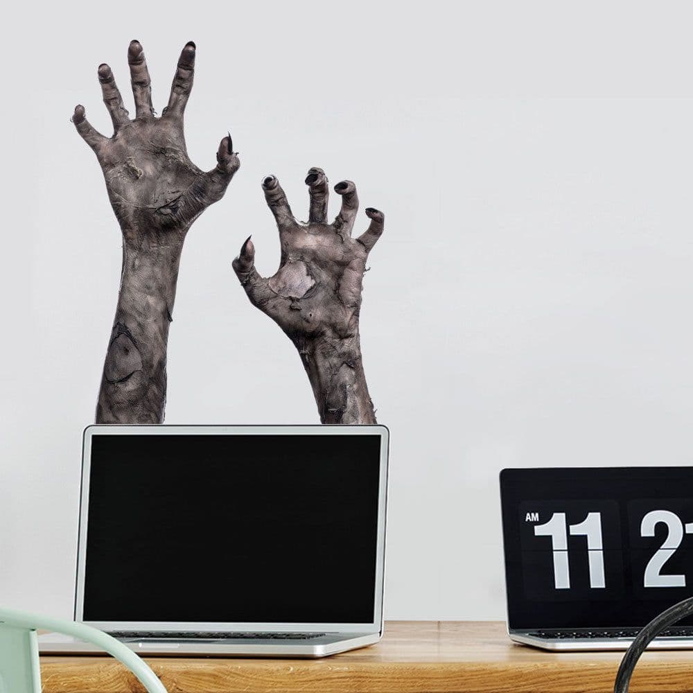 image-Halloween Ghost Hand Wall Sticker Horror Glass Wall Sticker