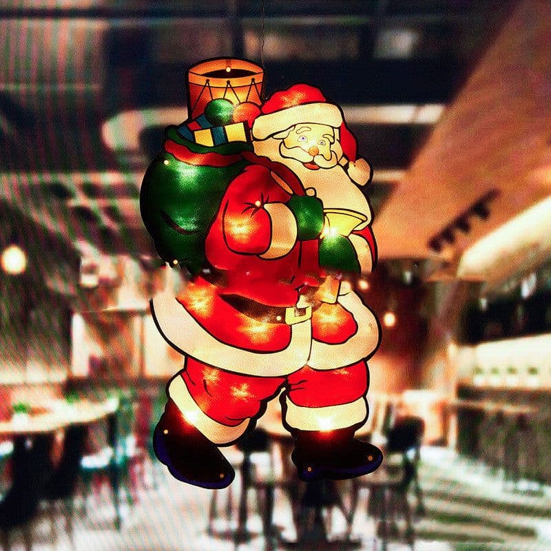 image-Santa Claus Led Suction Cup Window Hanging Lights Christmas Decorative Atmosphere