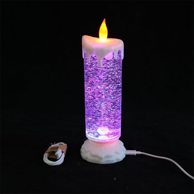image-Glass Candle Colorful Fantasy Cartoon Led Night Light Usb Power-Saving