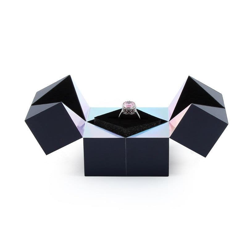 image-Valentine's Day Magic Cube Jewelry Packaging Box Personalisation Propose Marriage Ring Box