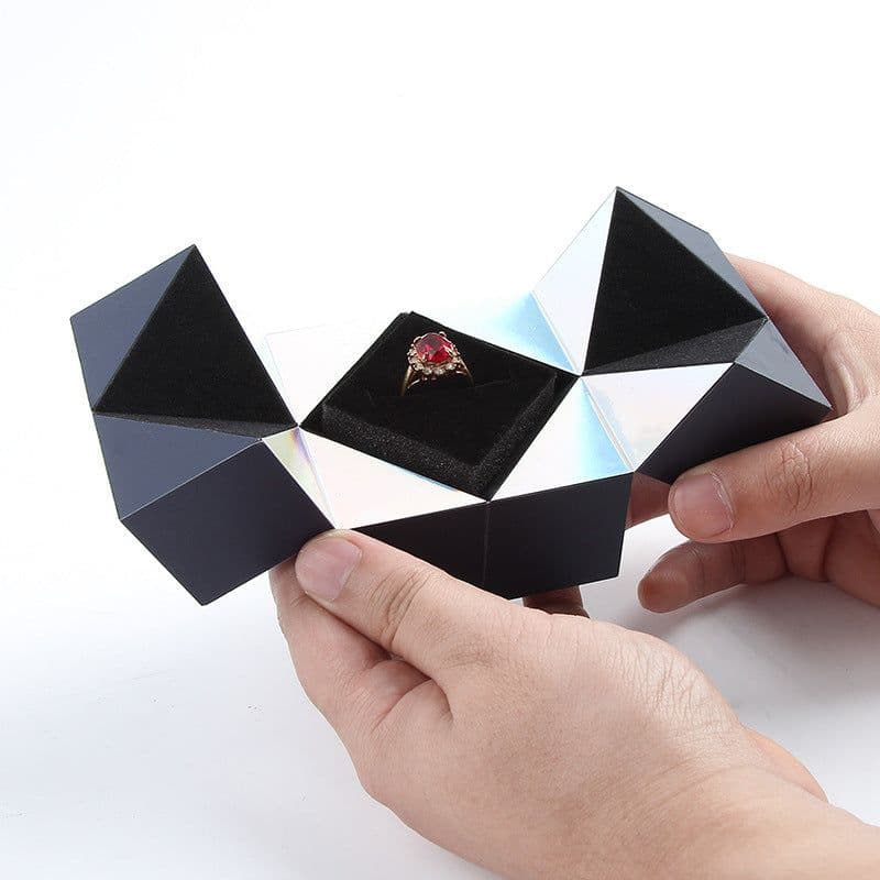 image-Valentine's Day Magic Cube Jewelry Packaging Box Personalisation Propose Marriage Ring Box
