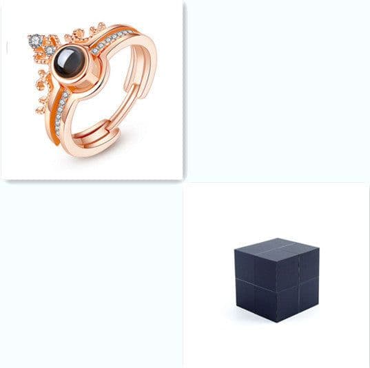 image-Valentine's Day Magic Cube Jewelry Packaging Box Personalisation Propose Marriage Ring Box
