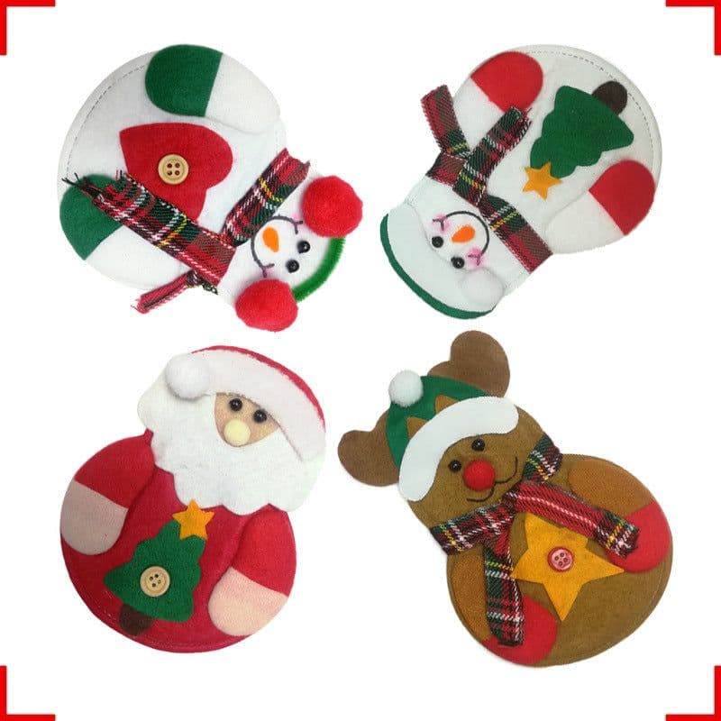 image-Christmas decorations, Christmas decorations, dining table, Christmas cutlery, Christmas Little Snowman and knives and forks