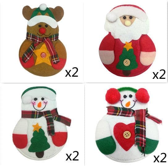 image-Christmas decorations, Christmas decorations, dining table, Christmas cutlery, Christmas Little Snowman and knives and forks