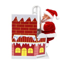 image-Electric Climbing Chimney Santa Claus Christmas Decoration Figurine Ornament Family New Year Party Santa Claus New Year Gift