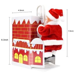 image-Electric Climbing Chimney Santa Claus Christmas Decoration Figurine Ornament Family New Year Party Santa Claus New Year Gift