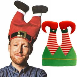 image-Fancy Christmas Caps Men Women Xmas Trousers Hat Clown Trousers Leg Hat For Party Celebration Home Gift