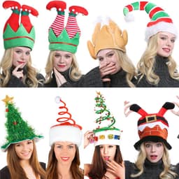 image-Fancy Christmas Caps Men Women Xmas Trousers Hat Clown Trousers Leg Hat For Party Celebration Home Gift