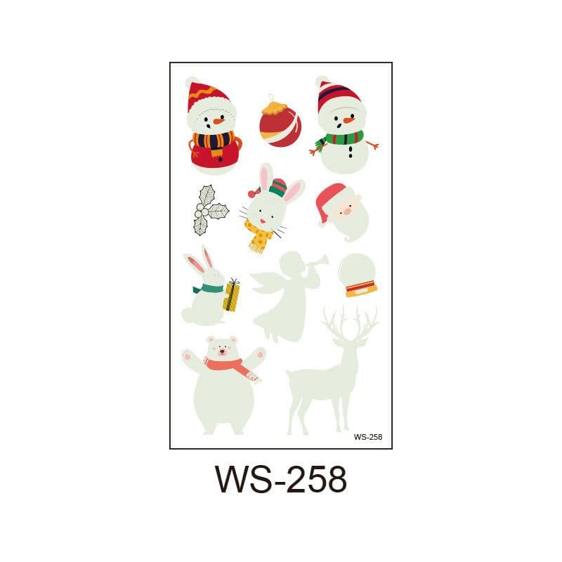 image-Merry Christmas Santa Claus Luminous Tattoo Sticker
