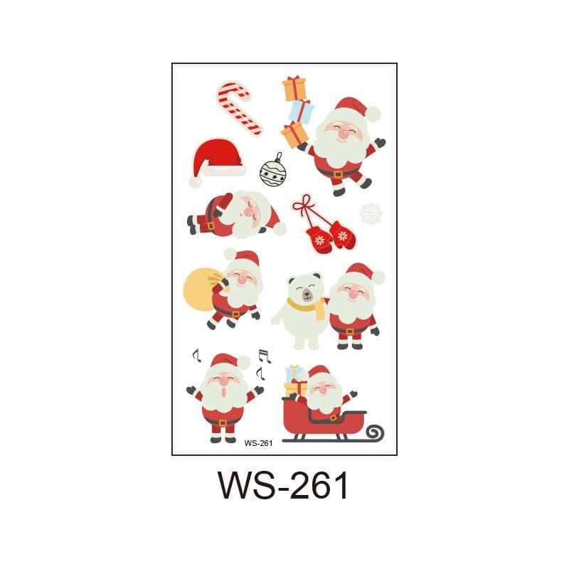 image-Merry Christmas Santa Claus Luminous Tattoo Sticker