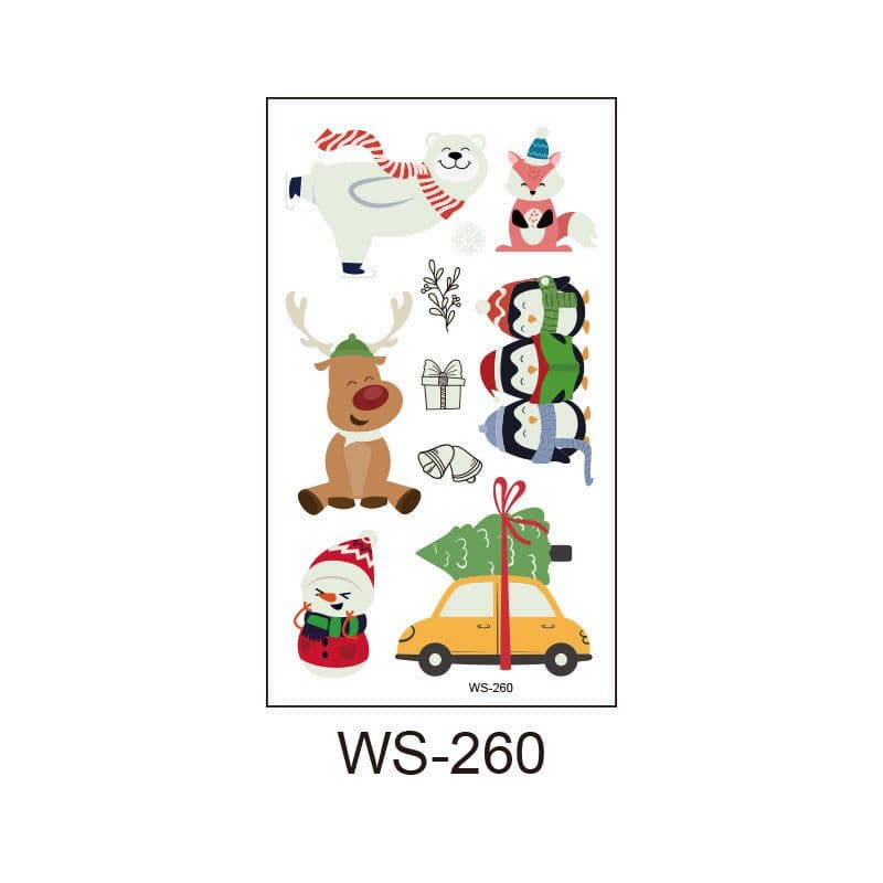 image-Merry Christmas Santa Claus Luminous Tattoo Sticker