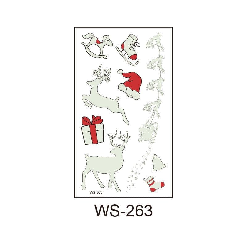 image-Merry Christmas Santa Claus Luminous Tattoo Sticker