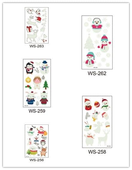 image-Merry Christmas Santa Claus Luminous Tattoo Sticker